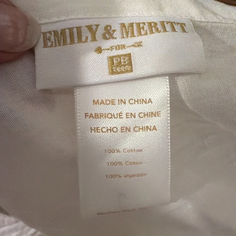 Pottery Barn Teen  Full Emily & Merrit Gold stripe Metallic Dust Ruffle 2 Shams